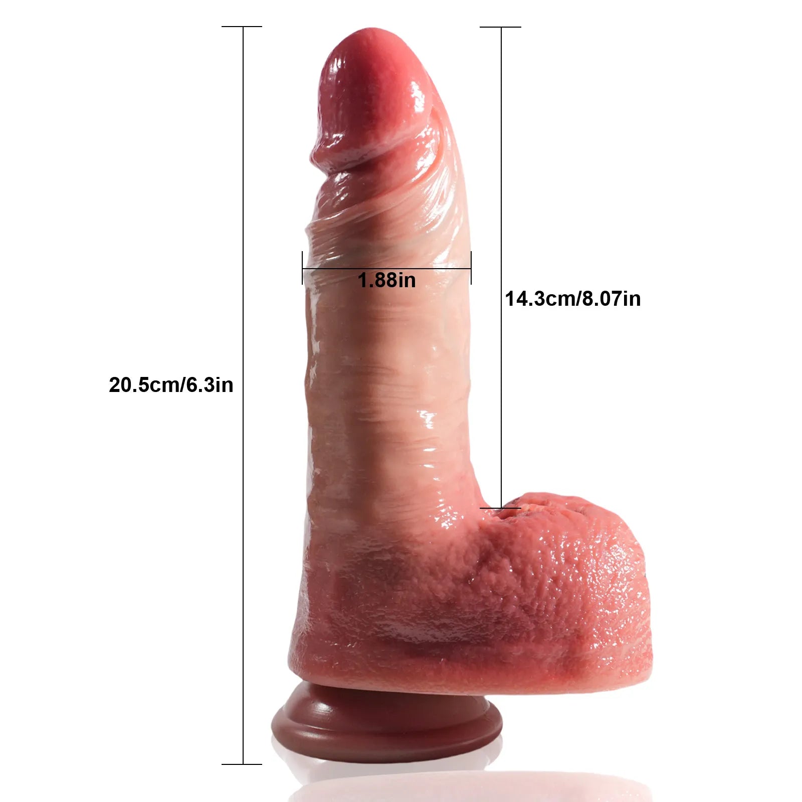 Michele – Dildo spingente e vibrante potente effetto pelle reale 20,5 cm