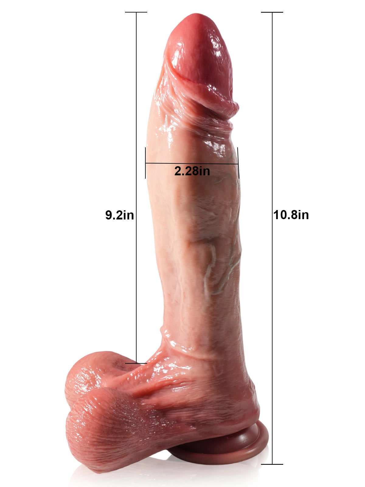 Tiziano – Dildo grande e spesso spingente e vibrante 27,4 cm