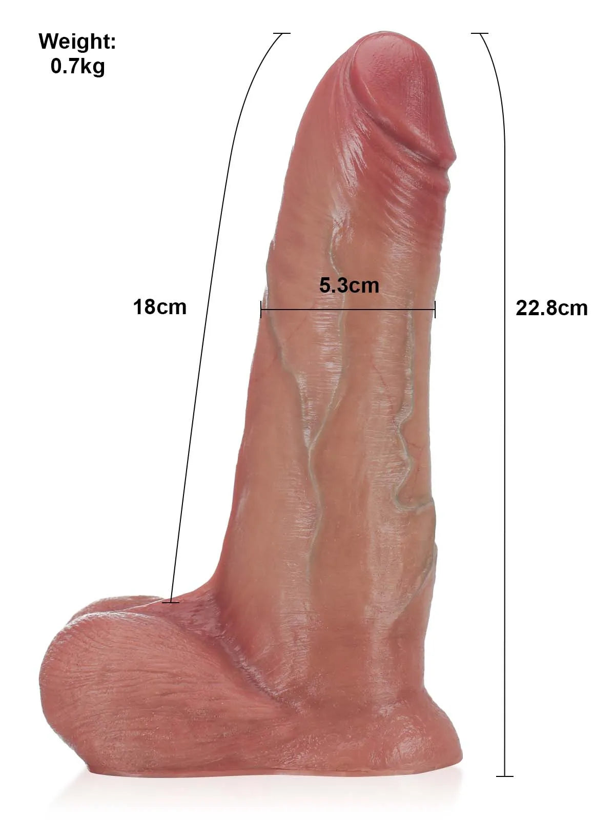 Umberto – Dildo realistico con pelle scorrevole e sistema Vac-U-Lock 22,8 cm