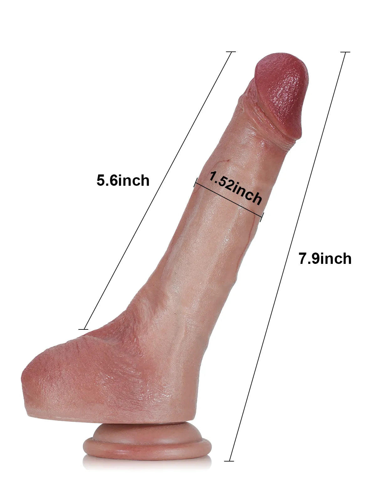 Arturo – Dildo sottile e flessibile in silicone morbido con anima interna 20 cm