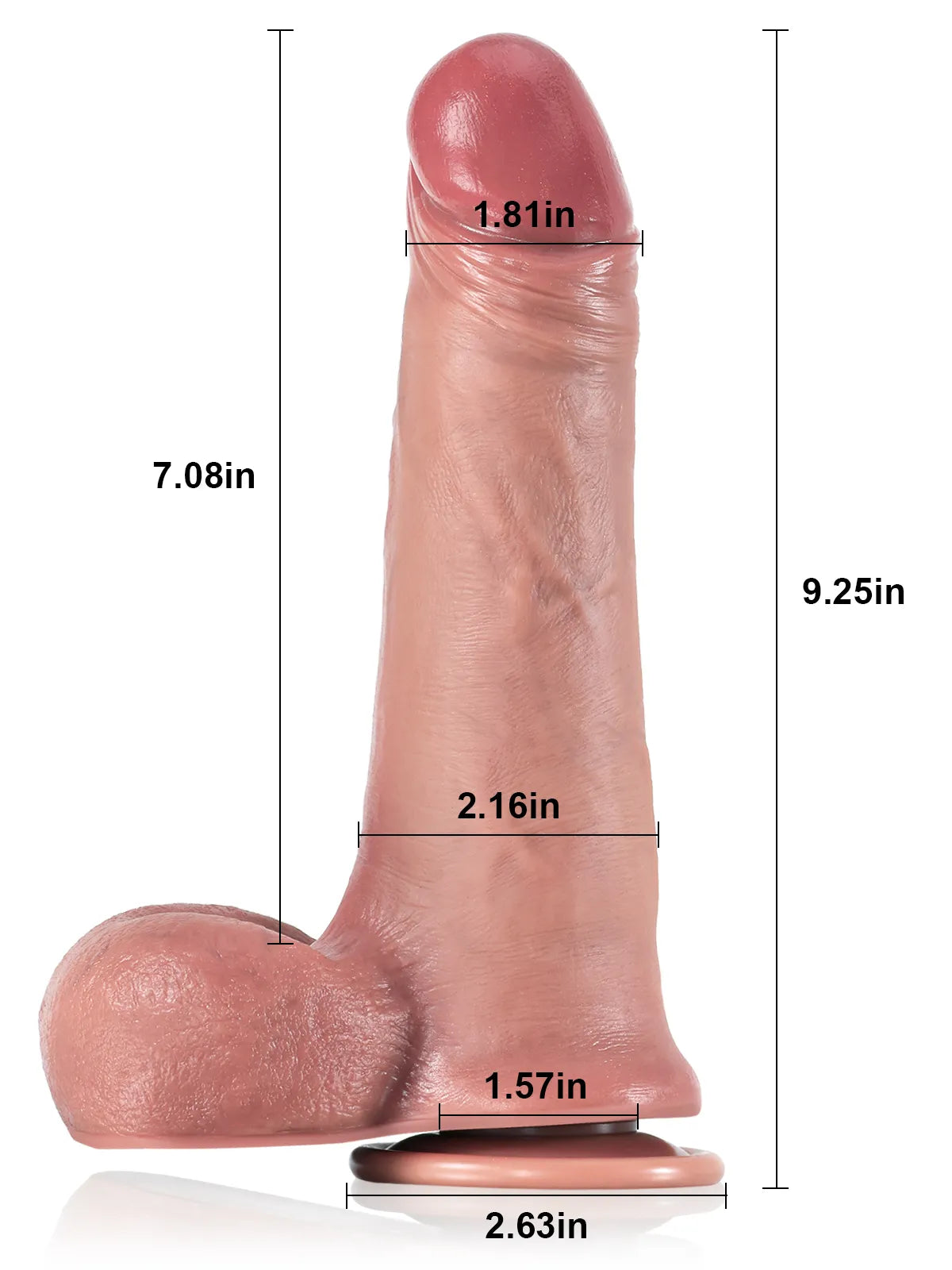 Ottavio – Dildo realistico con effetto pelle scorrevole e testicoli mobili 23,5 cm