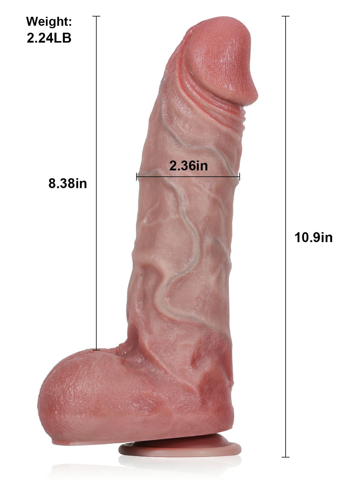 Tiberio – Dildo realistico spingente e vibrante effetto pelle reale 27,7 cm